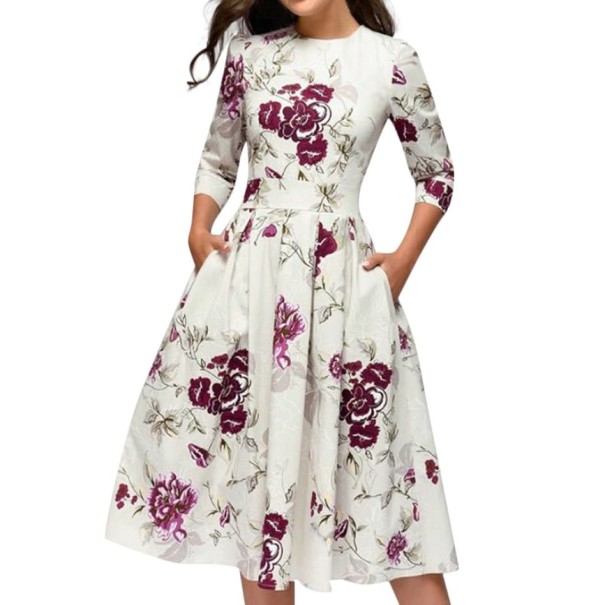 Dame sommerkjole Anna hvid XL