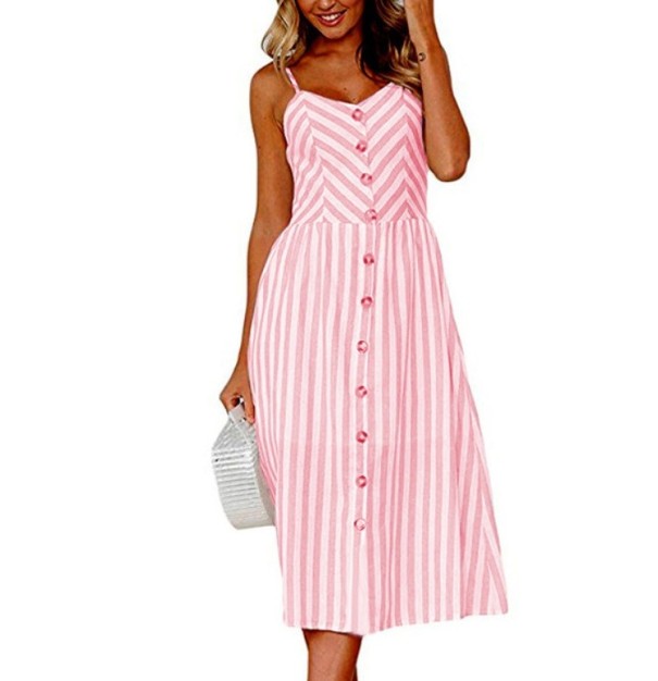 Dame sommerkjole med stropper XL 3