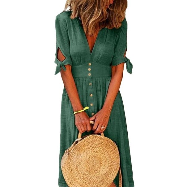 Dame sommerkjole P1282 grøn S