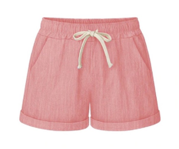 Dame sommershorts lyserosa 3XL