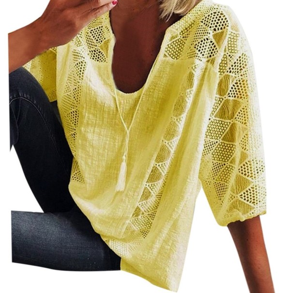 Dame sommertop A383 gul 3XL