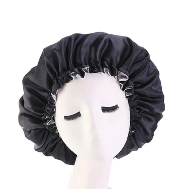 Dame sovehætte i satin N972 sort