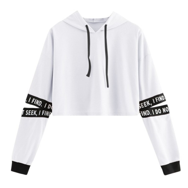 Dame sports-sweatshirt B14 hvid M