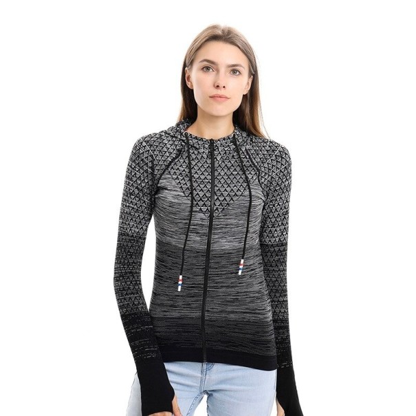 Dame sports-sweatshirt P1672 sort XS