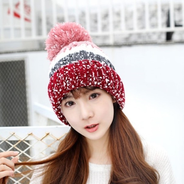 Dame strikket hue Amy 6