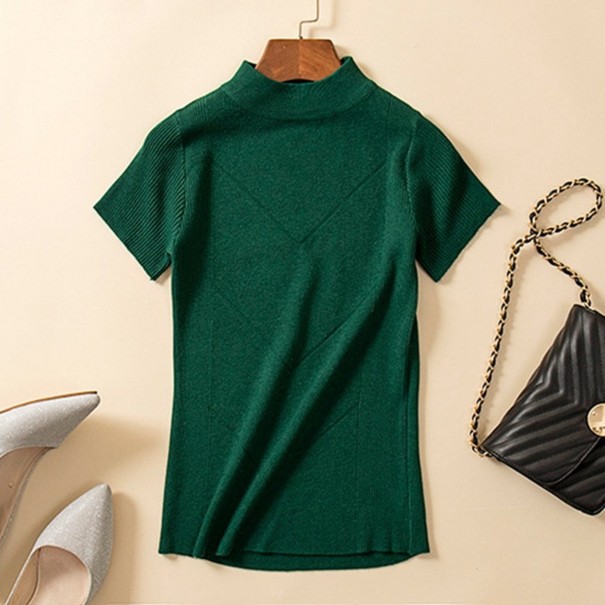 Dame strikket T-shirt G251 grøn