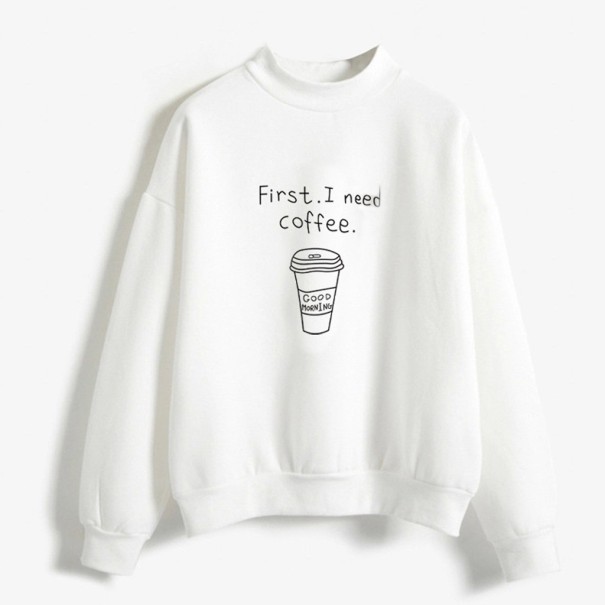 Dame sweatshirt KAFFE hvid XL