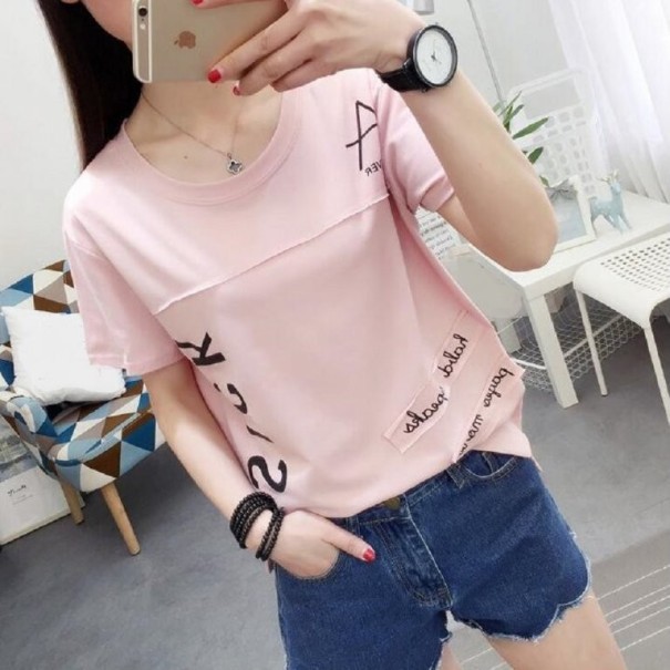 Dame T-shirt A1237 rosa M 1