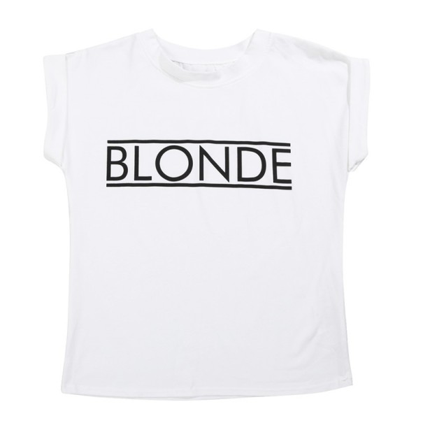 Dame-T-shirt med B70-inskription hvid L 2