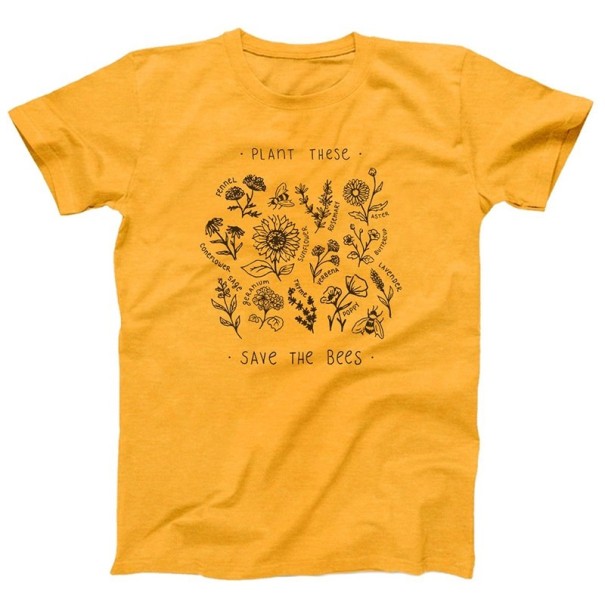 Dame T-shirt med blomster A221 L 11