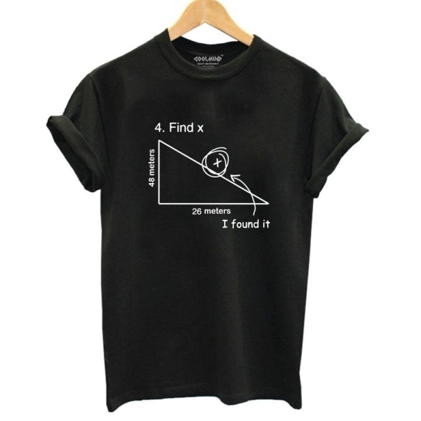 Dame-T-shirt med geometrisk motiv sort XL