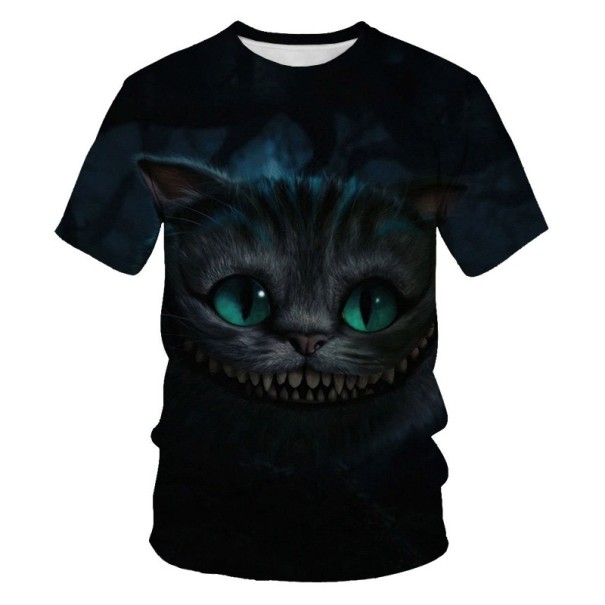 Dame T-shirt med katteprint 4XL 15