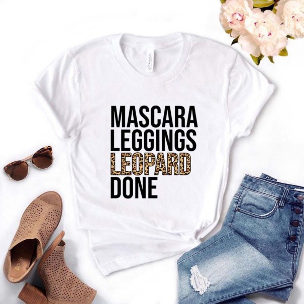 Dame T-shirt med leopardprint XXL
