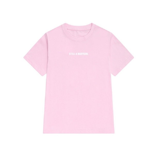 Dame-T-shirt med påskriften B75 rosa S