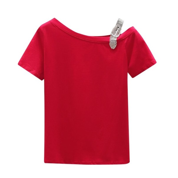 Dame T-shirt med rhinsten A1327 L 4