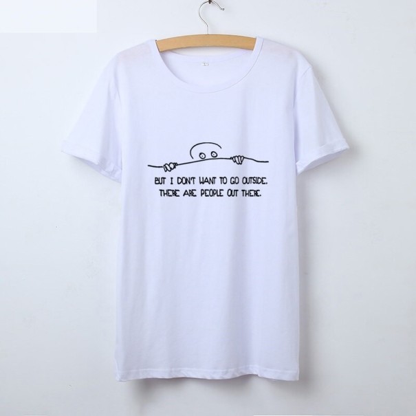 Dame T-shirt med sjovt print B151 M 2