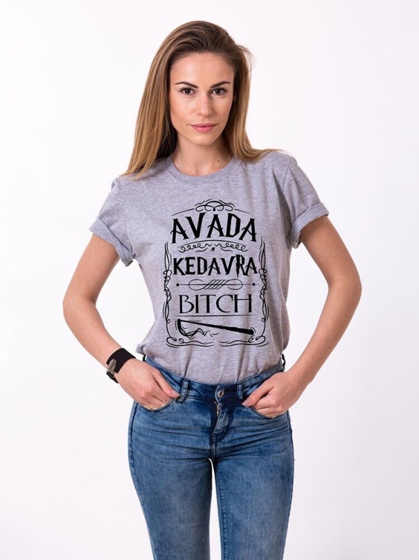 Dame T-shirt med tryk A966 L 2