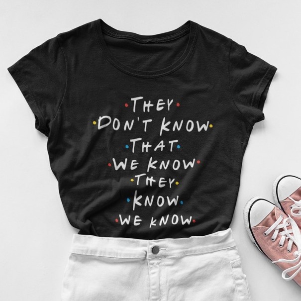 Dame T-shirt med tryk B175 L