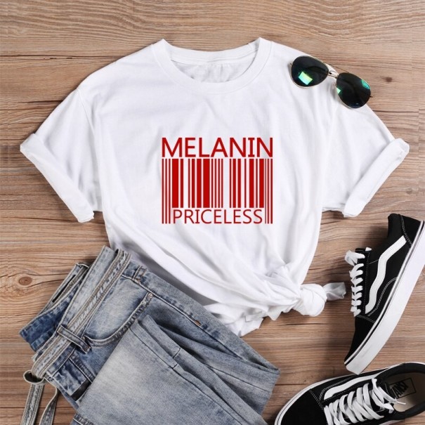 Dame T-shirt med tryk B176 L 8