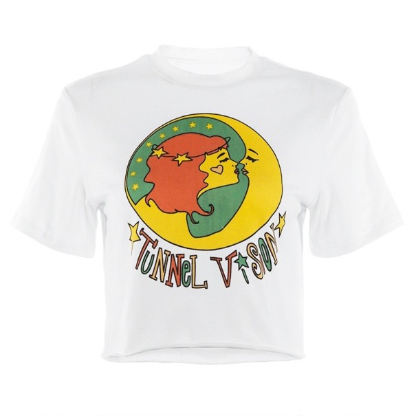 Dame T-shirt med tryk B293 M