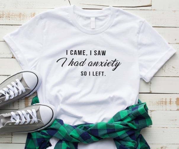 Dame T-shirt med tryk B295 hvid S