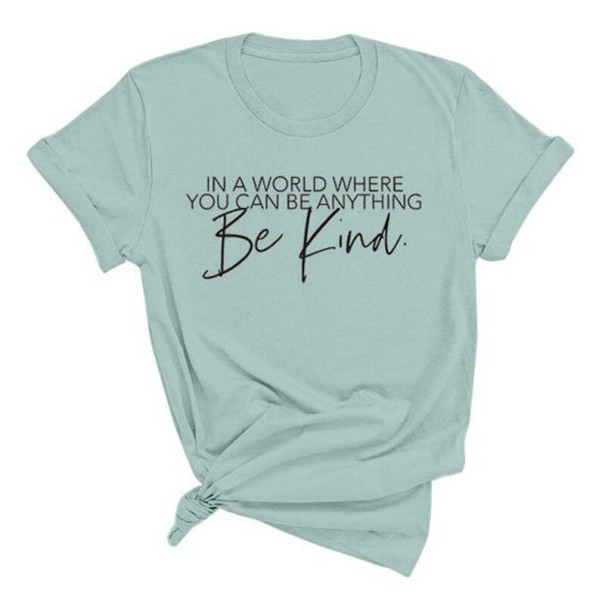Dame T-shirt med tryk B357 lysegrøn M
