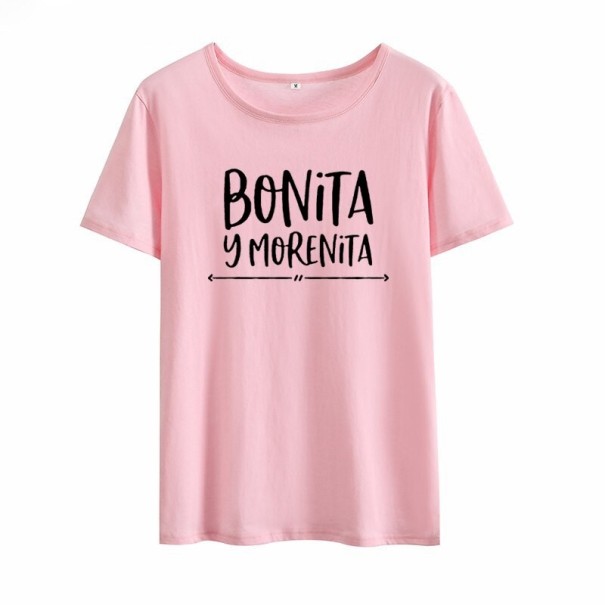 Dame T-shirt med tryk B368 M 1