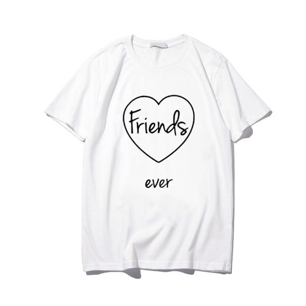 Dame T-shirt til bedste venner B306 hvid XXS 2