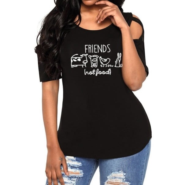 Dame-T-shirt til vegetarer S 6