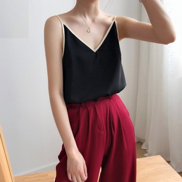 Dame tanktop med justerbare stropper sort S