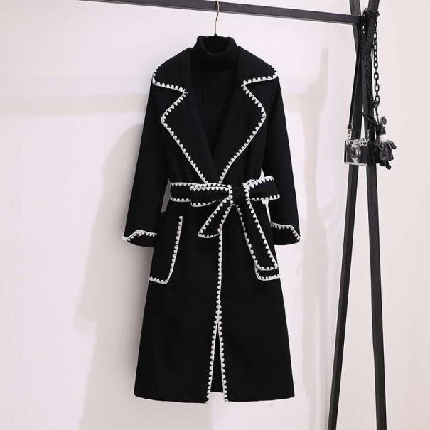 Dame uldfrakke P2053 sort XL