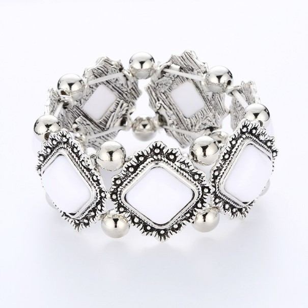 Dame vintage armbånd H556 hvid