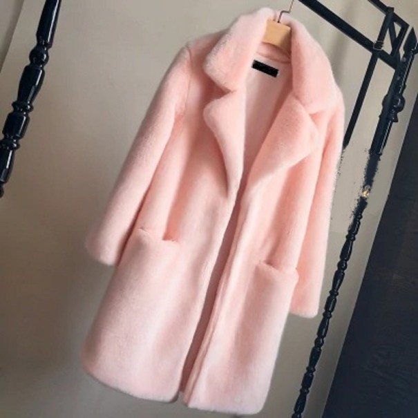 Dame vinterfrakke rosa M