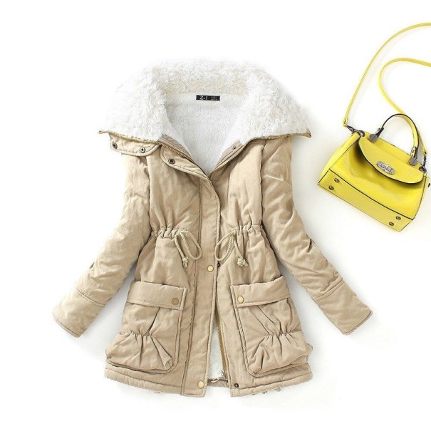 Dame vinterjakke P1480 beige M