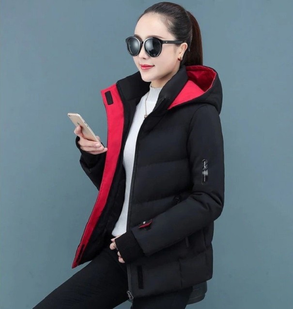 Dame vinterjakke P1849 sort L