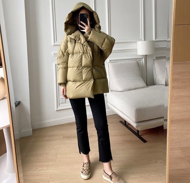 Dame vinterjakke P2016 khaki M