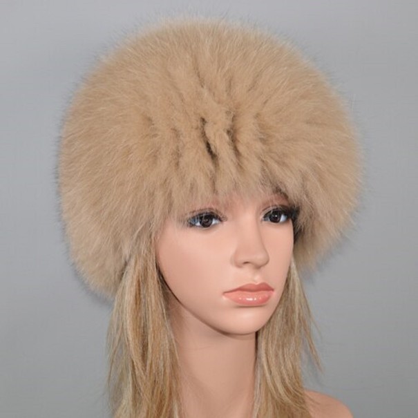 Dame vinterpelshue beige