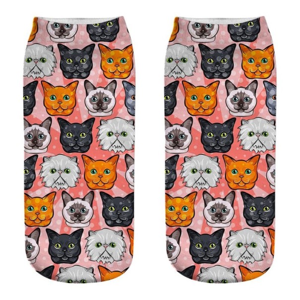 Dameankelsokker med katte A664 1