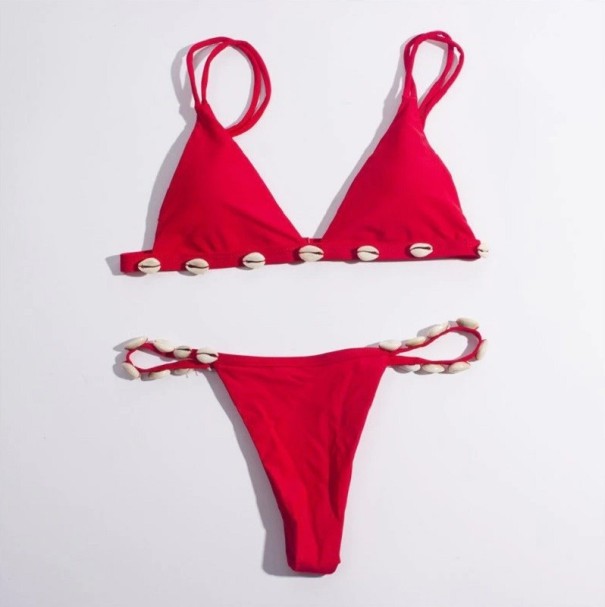 Damebikini P1276 rød M