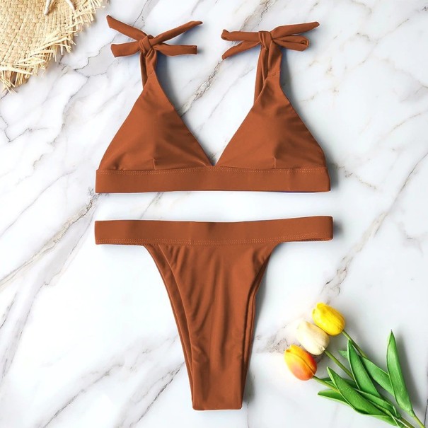 Damebikini P258 brun L