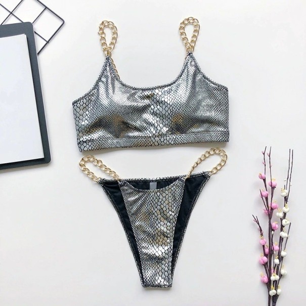 Damebikini P307 sølv M