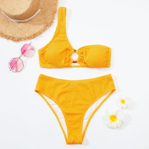Damebikini P742 mørkegul L
