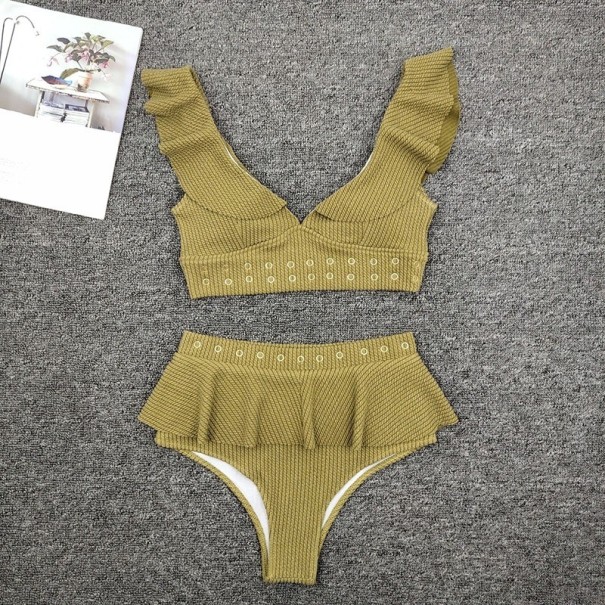 Damebikini P831 olivengrøn S