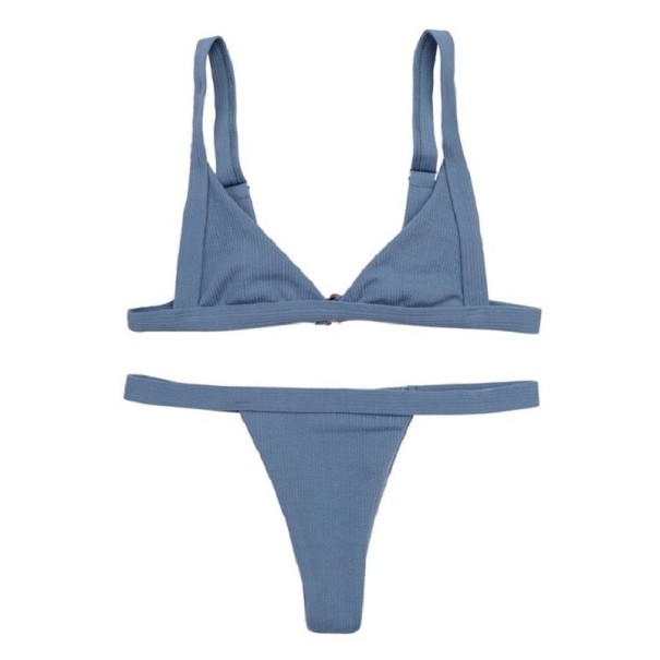 Damebikini P878 blå S