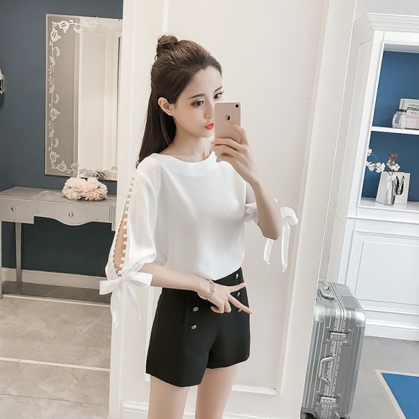 Damebluse Shannon hvid L