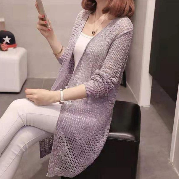 Damecardigan A2962 lilla