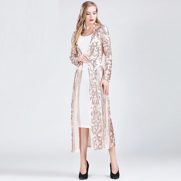 Damecardigan P1835 guld XL