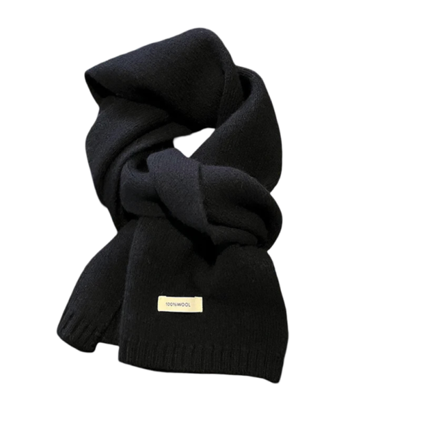 Damehal 20 x 160 cm Uld Cashmere Ensfarvet Varm Blød Modeaccessory Elegant Damehal til Daglig Brug Komfortabel Kvalitetsforarbejdning sort