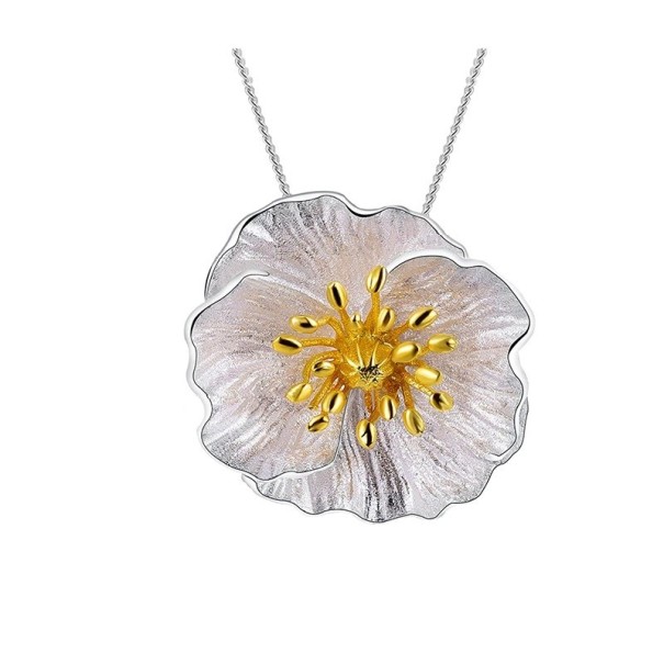 Damehalskæde med blomst D599 1