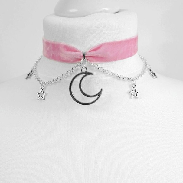Damehalskæde med choker og vedhæng 3